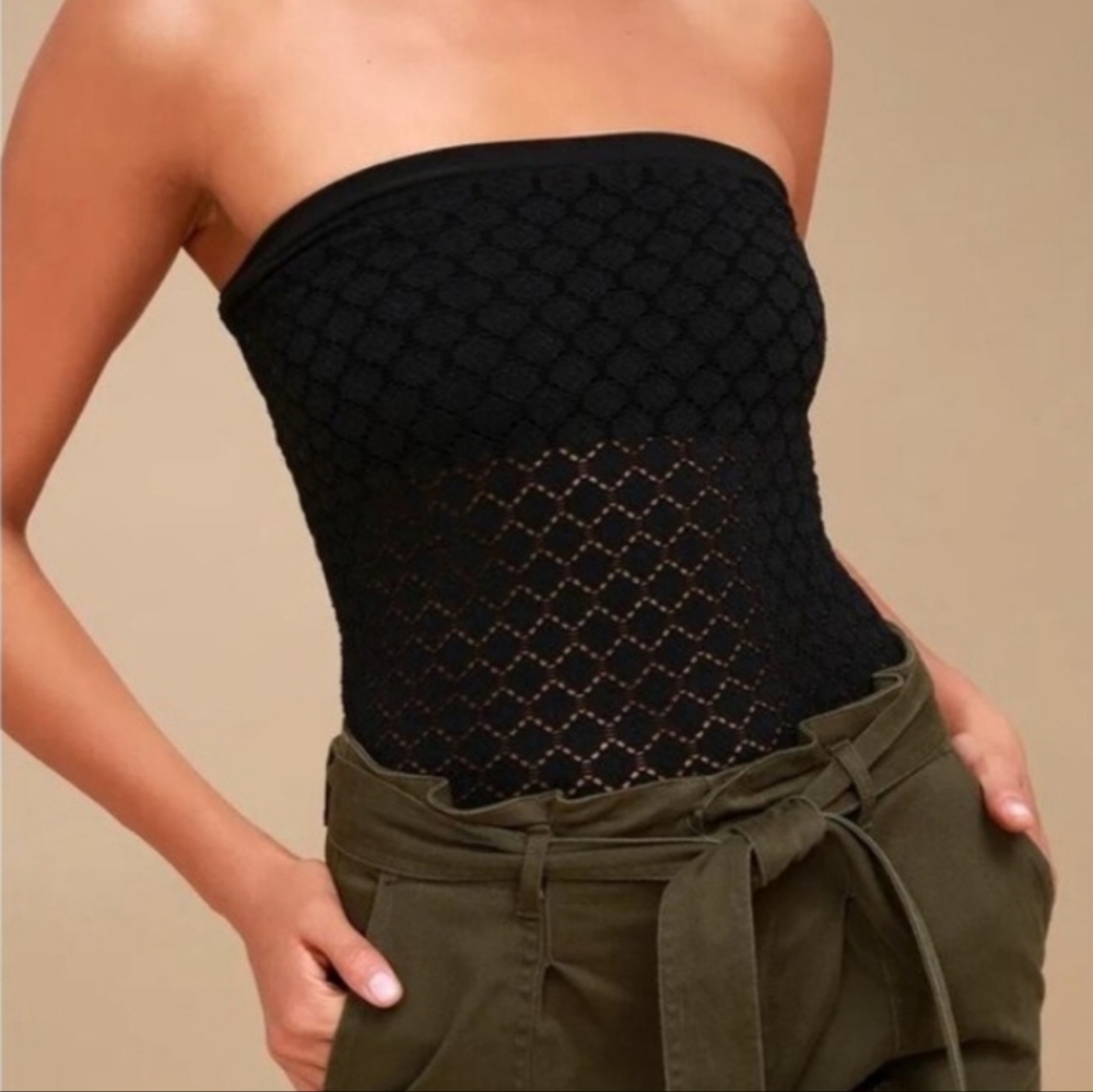 FREE PEOPLE, Elegant Black Tube Top Strapless